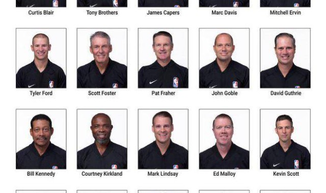 NBA官方公布东西决裁判名单：福斯特+托尼兄弟领衔